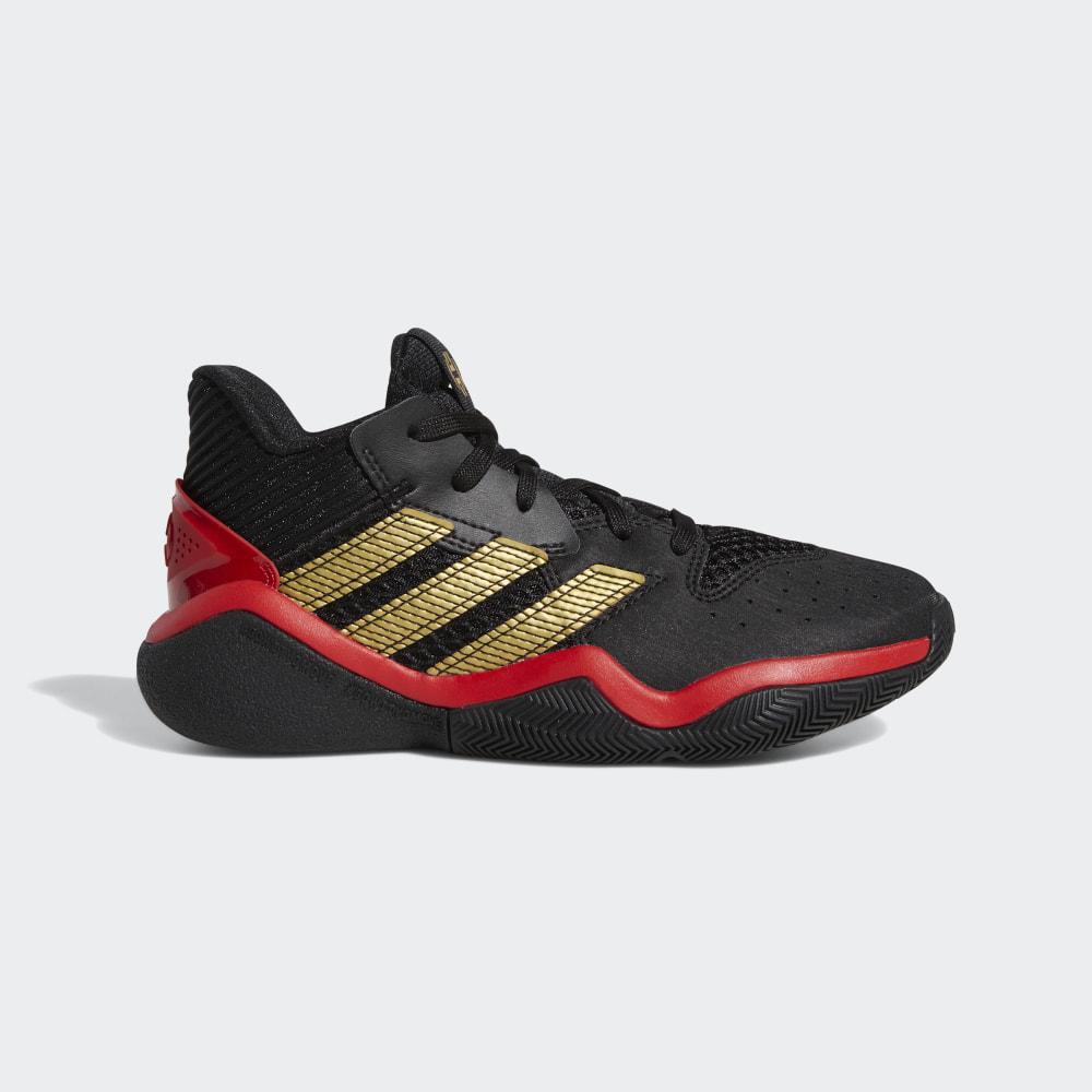 Adidasi Baschet Adidas Harden Stepback Baieti Romania - Negrii/Rosii Inchis/Verzi Deschis FV4684